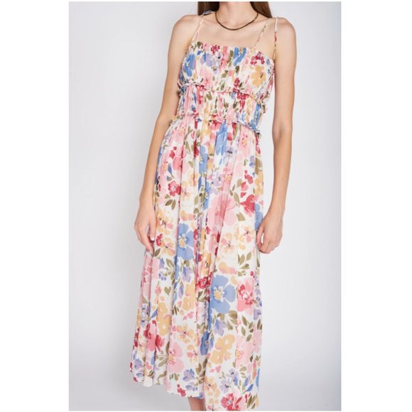 En Saison Floral Midi Dress - Multicolor - Picture 2 of 4